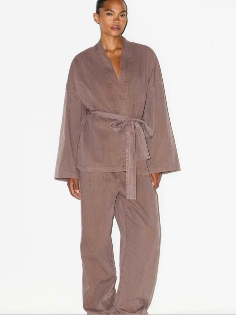 SKIMS drapey sleep set  size small